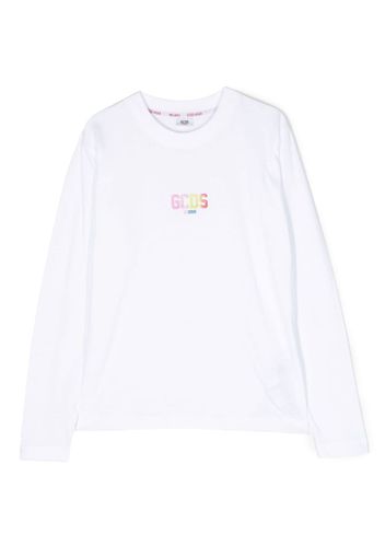 Gcds Kids logo-print cotton T-shirt - Weiß