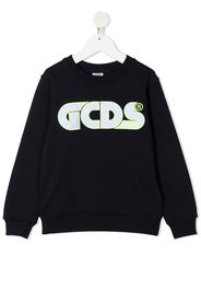 Gcds Kids Sweatshirt mit Logo-Stickerei - Blau