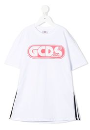 Gcds Kids T-Shirtkleid mit Glitter-Detail - Weiß