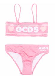 Gcds Kids heart logo-print bikini - Rosa