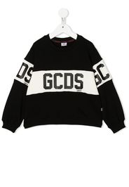 Gcds Kids logo-print detail sweatshirt - Schwarz