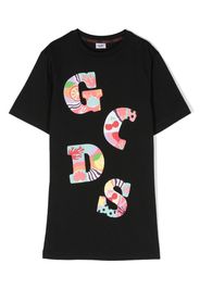 Gcds Kids logo-print T-shirt dress - Schwarz