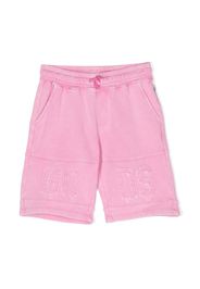 Gcds Kids logo-patch track shorts - Rosa