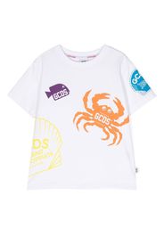 Gcds Kids logo-print detail T-shirt - Weiß