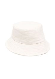 Gcds Kids monogram-jacquard drawcord bucket hat - Nude
