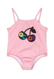 Gcds Kids logo-print swimsuit - Rosa