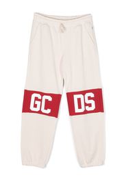 Gcds Kids logo-print cotton track pants - Nude