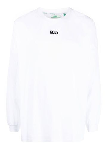 Gcds logo-print long-sleeved T-shirt - Weiß