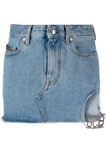 Gcds cut-out denim skirt - Blau