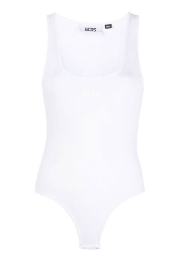 Gcds logo-print sleeveless bodysuit - Weiß