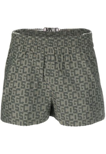 Gcds Bling Gcds Monogram chain-belt shorts - Grün