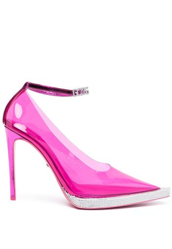 Gcds 130mm translucent pointed pumps - Rosa