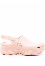 Gcds Ibex logo-embossed slingback clogs - Rosa