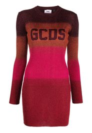 Gcds wide-stripe-pattern mini dress - Rot