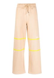 Gcds stripe-detail cotton sweatpants - Braun