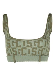 Gcds monogram print sports bra - Grün