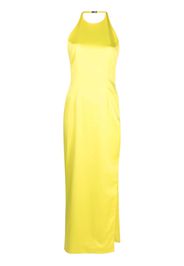 Gcds halterneck satin-finish dress - Gelb
