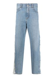 Gcds ripped high-rise straight-leg jeans - Blau