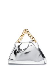 Gcds Comma faux-leather crossbody bag - Silber