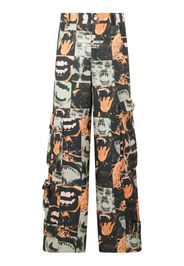 GCDS graphic-print trousers - Schwarz