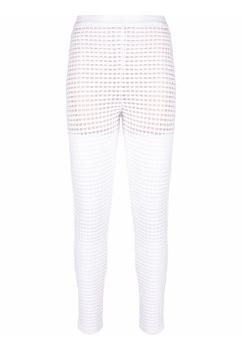 Genny open-knit sheer trousers - Weiß