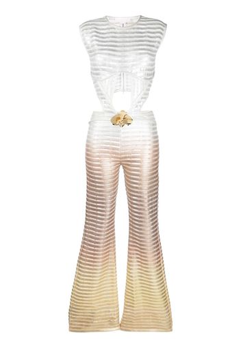 Genny Jumpsuit mit Farbverlauf - Weiß