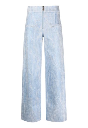 Genny Weite Hose mit Reißverschlüssen - Blau