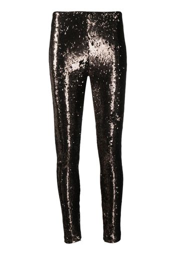 Genny sequin-embellished leggings - Gold