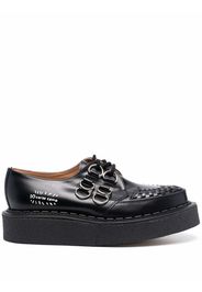 George Cox D-ring embellished creepers - Schwarz