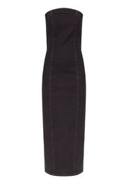 Gestuz strapless denim dress - Schwarz