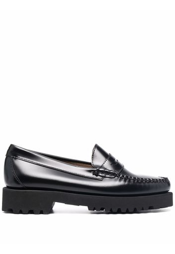 G.H. Bass & Co. glossy leather loafers - Schwarz