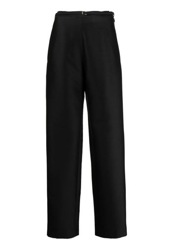 GIA STUDIOS skinny-belt straight leg trousers - Schwarz