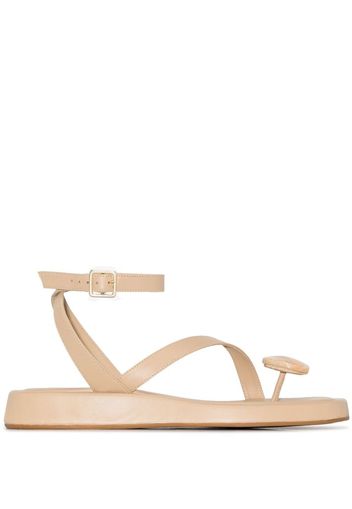 GIABORGHINI x RHW Rosie gemstone-embellished sandals - Nude