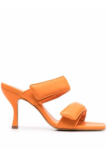 GIABORGHINI double-strap leather sandals - Orange