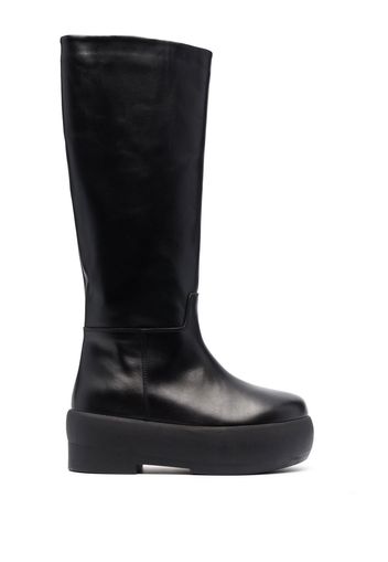 GIABORGHINI knee-length platform 70mm boots - Schwarz