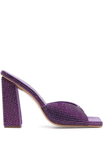 GIABORGHINI glass-crystal embellished mules - Violett