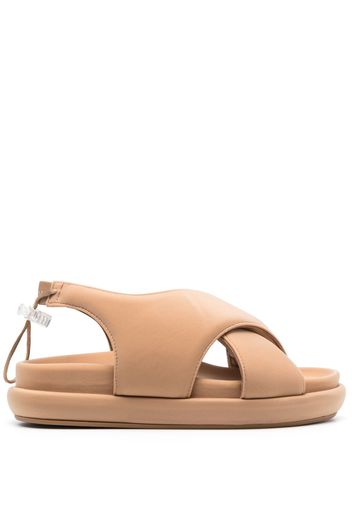 GIABORGHINI padded-design sandals - Braun