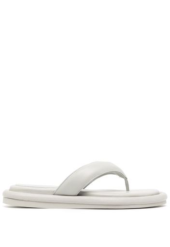 GIABORGHINI padded leather flip-flops - Grau