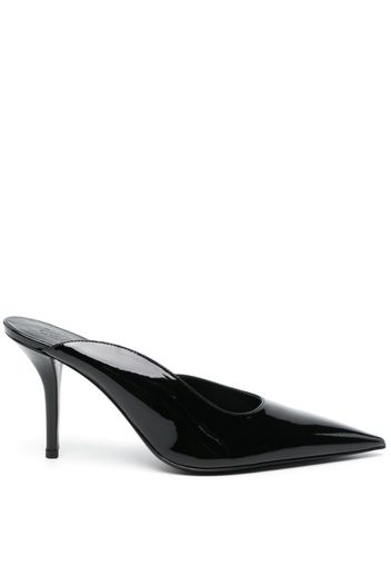 GIABORGHINI 100mm pointed-toe patent mules - Schwarz