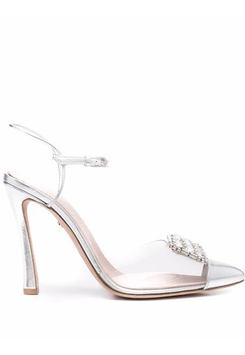 Giambattista Valli Sandalen mit kristallverziertem Absatz - Grau