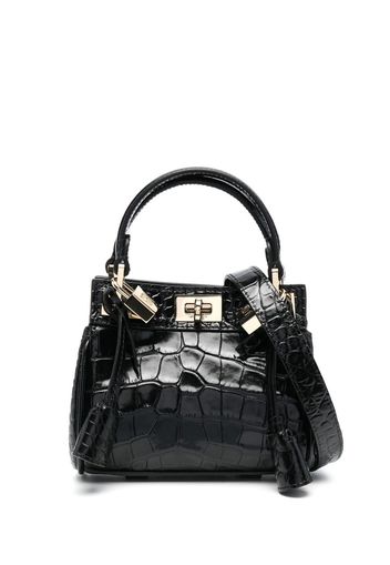 Giambattista Valli crocodile-effect tote bag - Schwarz