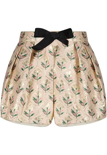 Giambattista Valli Jacquard-Shorts mit Schleife - Nude