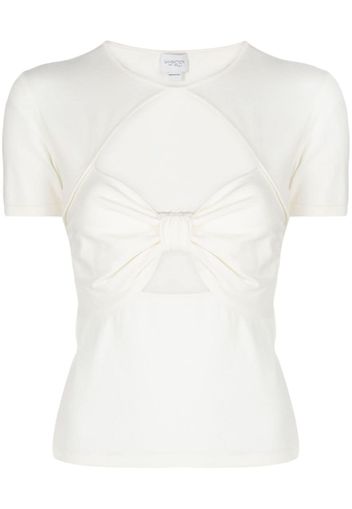 Giambattista Valli cut-out detailing short-sleeve top - Weiß