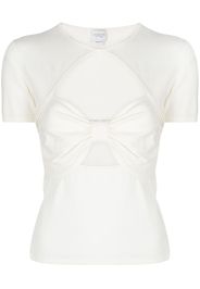 Giambattista Valli cut-out detailing short-sleeve top - Weiß