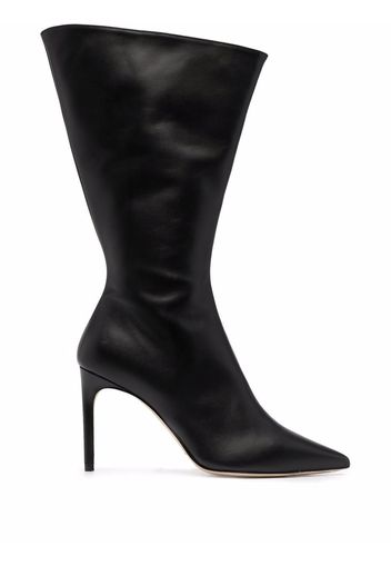 Giannico leather stiletto boots - Schwarz