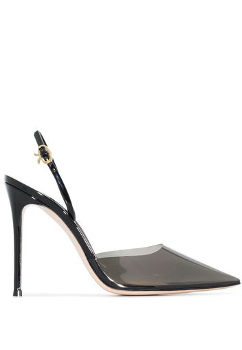 Gianvito Rossi Ribbon D'Orsay Slingback-Pumps 105mm - Schwarz