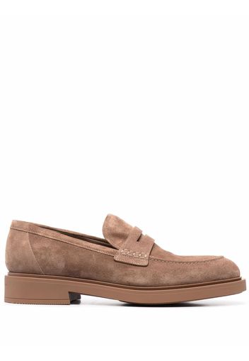 Gianvito Rossi Loafer mit runder Kappe - Braun