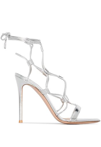 Gianvito Rossi GIANVITO GIZA 150 HH SNDL RTOE MLTI STRP - Silber