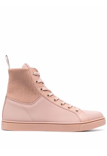 Gianvito Rossi High-Top-Sneakers mit gestrickten Einsätzen - Rosa