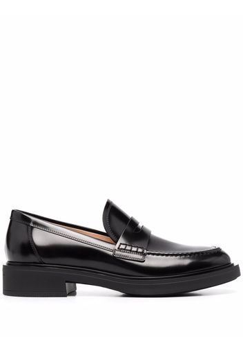 Gianvito Rossi Harris 20mm leather loafers - Schwarz